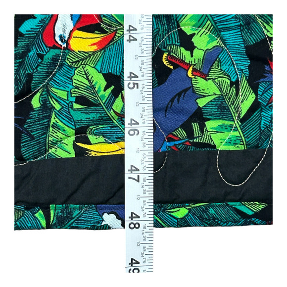 Hanmade Quilted Throw Tucan Bird Quilt Blanket 36" x 48" Tropical Forest - Picture 10 of 16